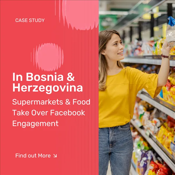 Supermarkets & Food Take Over Facebook Engagement in Bosnia & Herzegovina